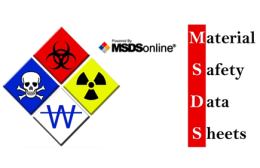 MSDS Material Safety Data Sheets and diamond with four safety graphics